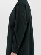 Arts & Science Stitched Yoke Shirt Dress in Dark Forest Green - ARTS & SCIENCE at Worthwhile - shop DRESS