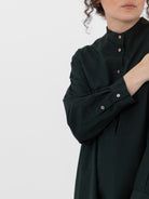 Arts & Science Stitched Yoke Shirt Dress in Dark Forest Green - ARTS & SCIENCE at Worthwhile - shop DRESS
