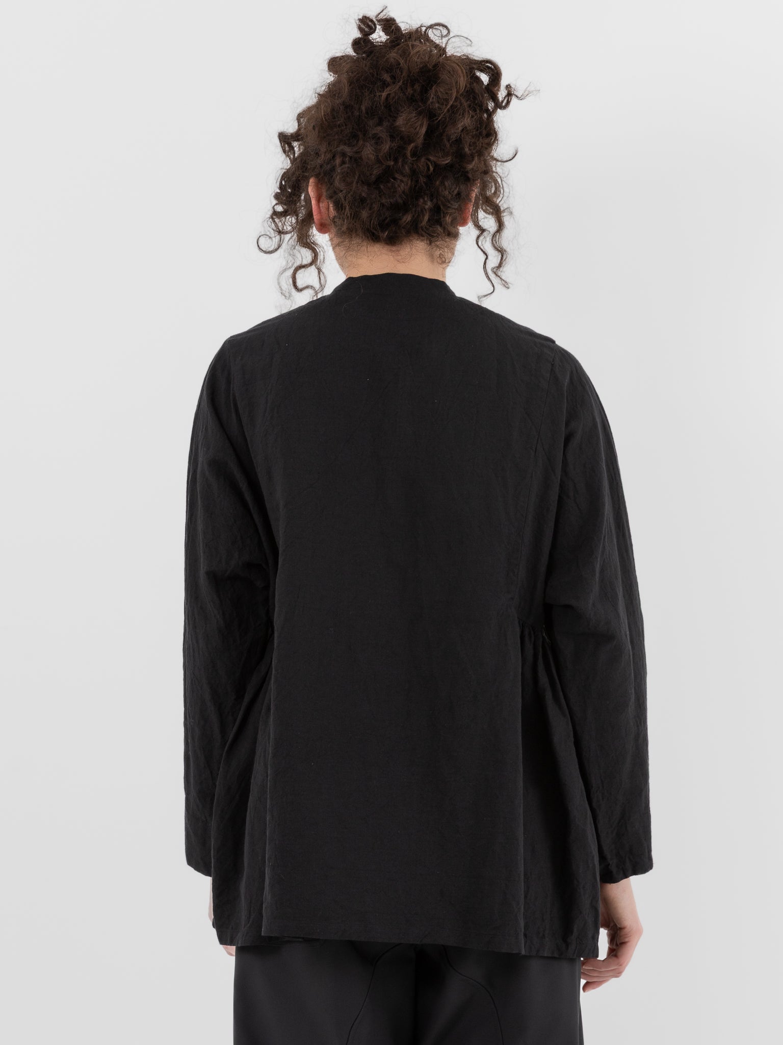 Arts & Science Side Gather Blouse in Black - ARTS & SCIENCE at Worthwhile - shop TOP
