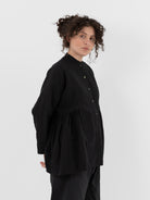 Arts & Science Side Gather Blouse in Black - ARTS & SCIENCE at Worthwhile - shop TOP