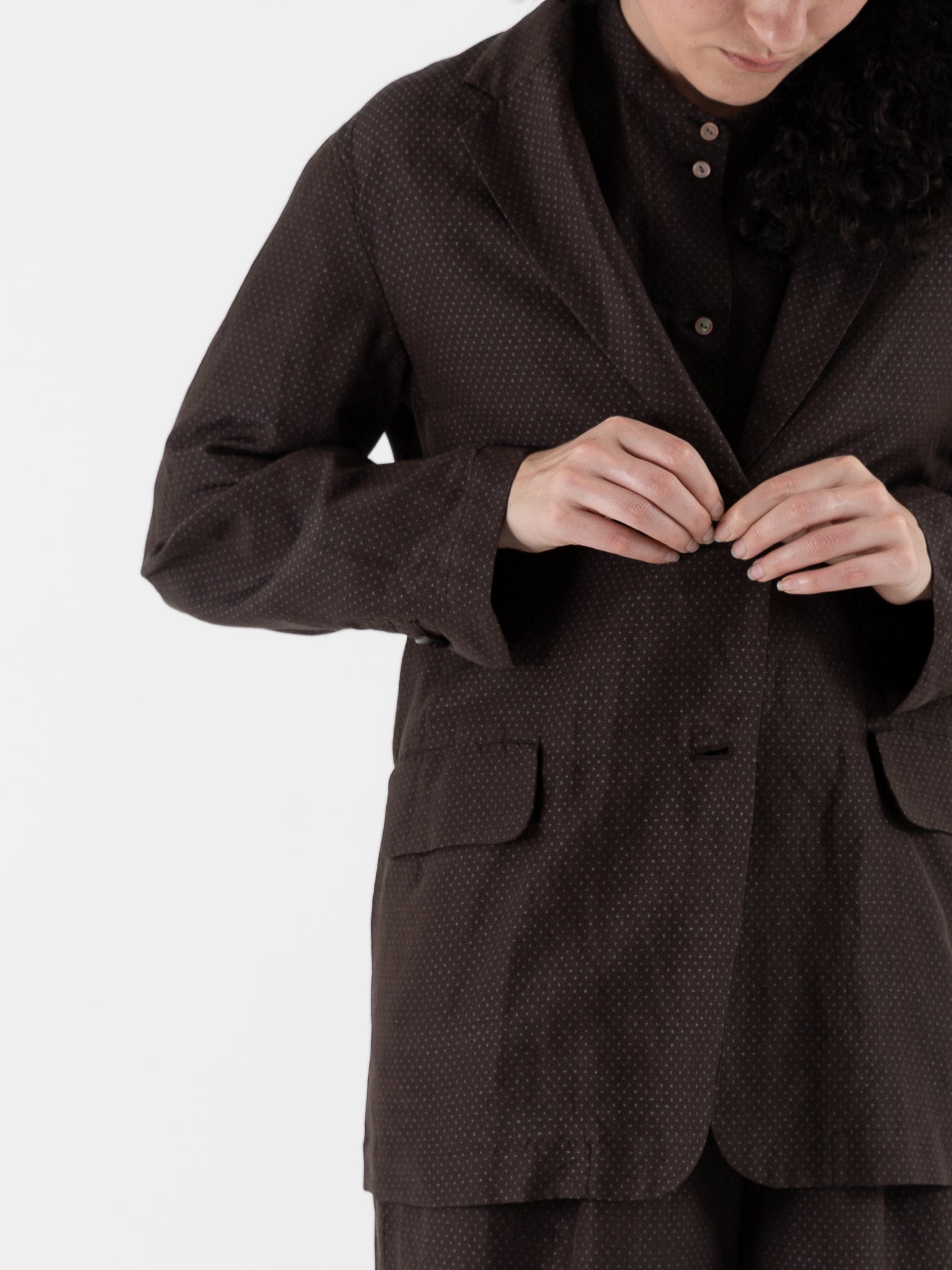 Arts & Science Loose Fit Jacket in Brown - ARTS & SCIENCE at Worthwhile - shop JACKET