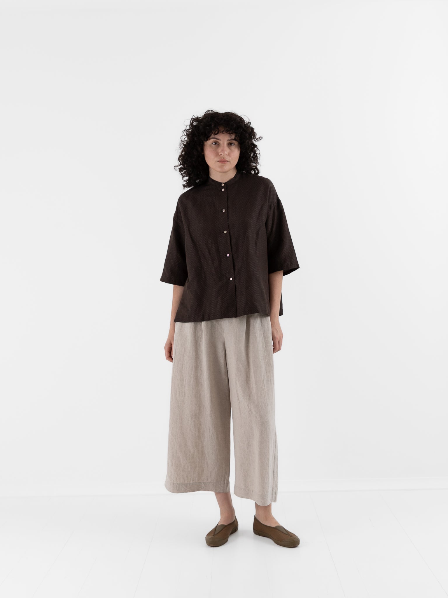 Arts & Science Back Tuck Easy Wide Pants in Natural - ARTS & SCIENCE at Worthwhile - shop PANT