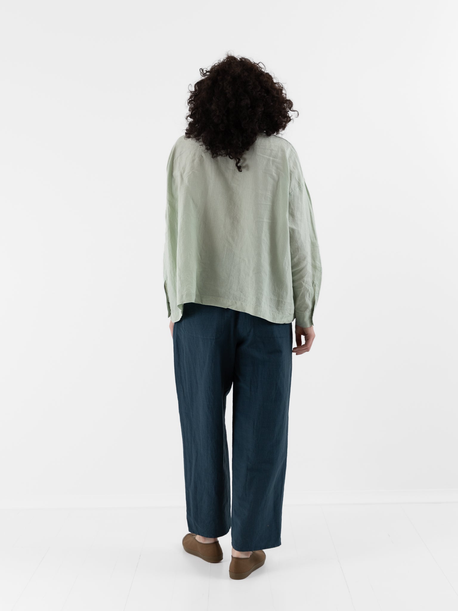Arts & Science One Tuck Relaxed Fit Pants in Blue Green - ARTS & SCIENCE at Worthwhile - shop PANT