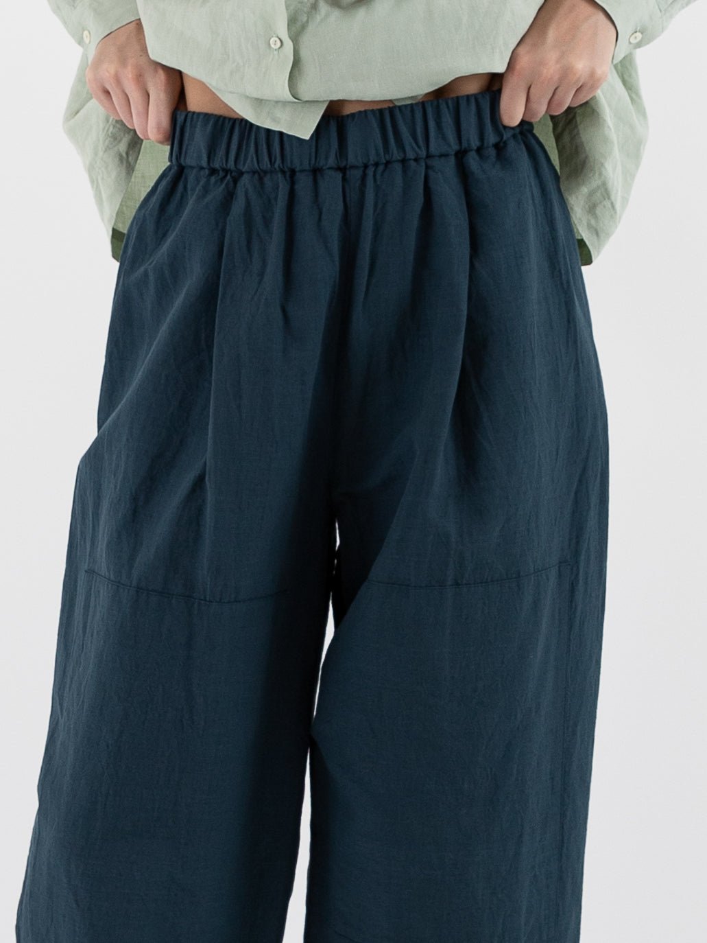 Arts & Science One Tuck Relaxed Fit Pants in Blue Green - ARTS & SCIENCE at Worthwhile - shop PANT