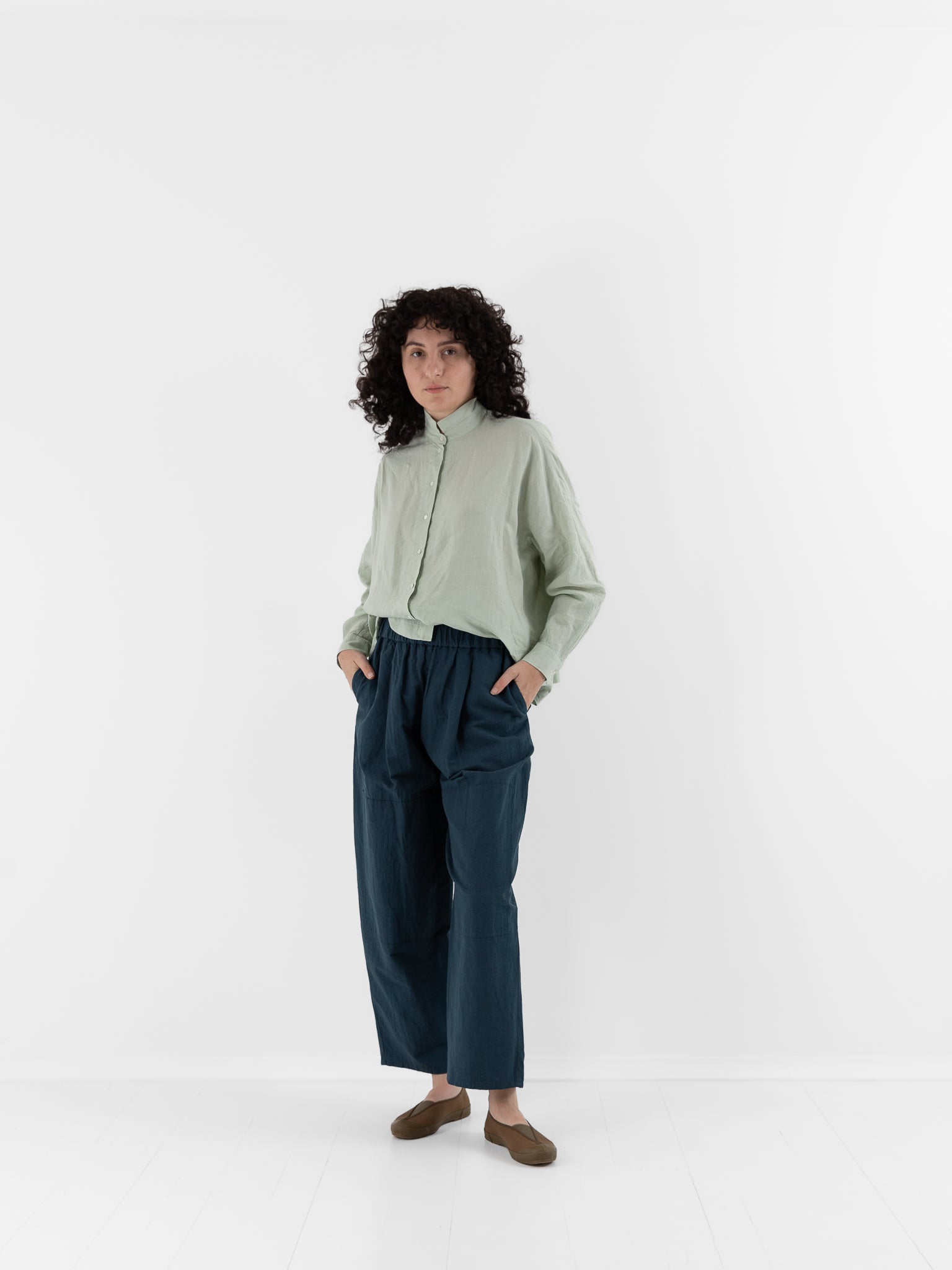 Arts & Science One Tuck Relaxed Fit Pants in Blue Green - ARTS & SCIENCE at Worthwhile - shop PANT