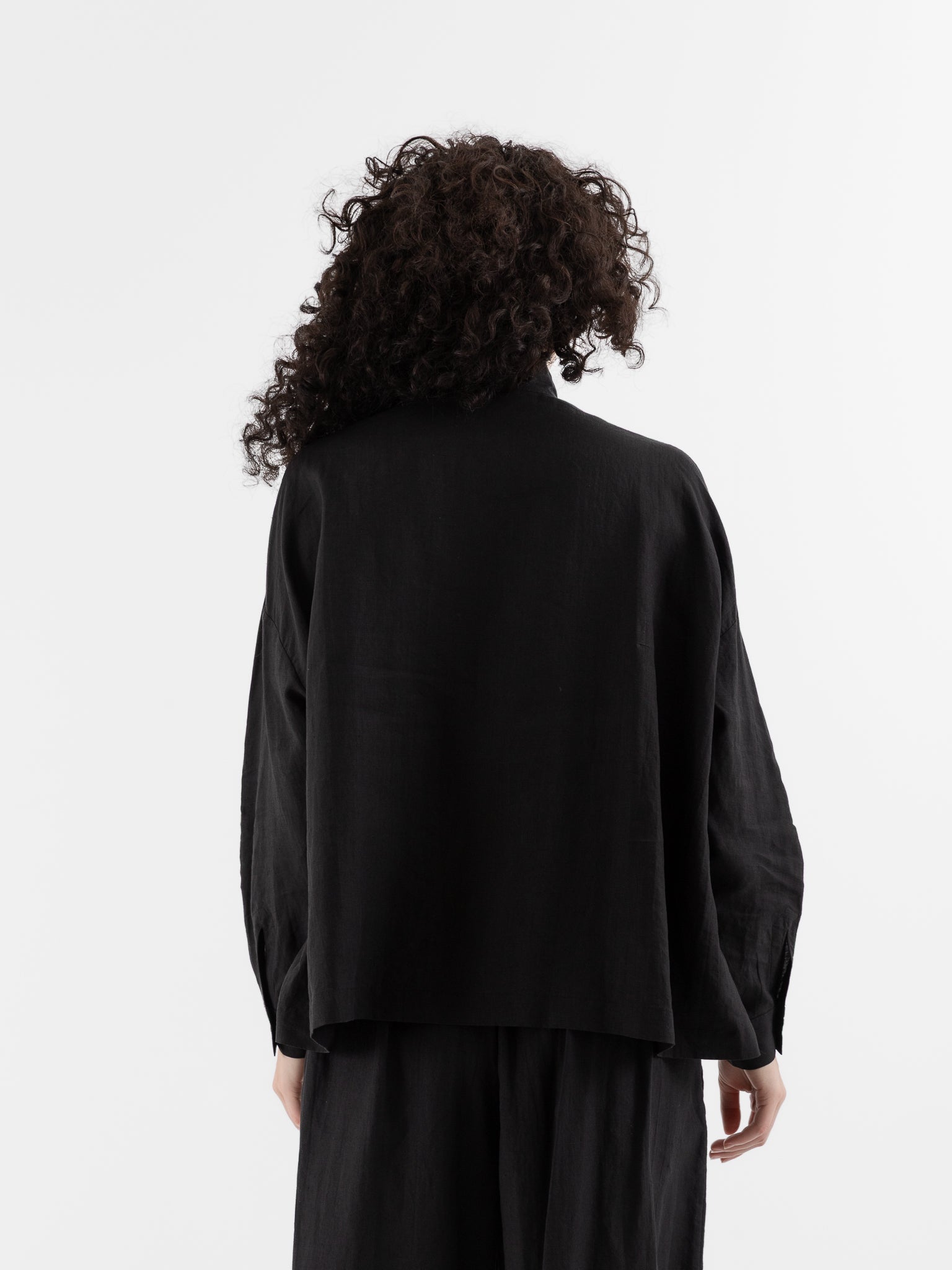 Arts & Science Granny Line Box Shirt in Black - ARTS & SCIENCE at Worthwhile - shop TOP