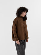 Arts & Science Granny Line Box Shirt in Light Brown - ARTS & SCIENCE at Worthwhile - shop TOP