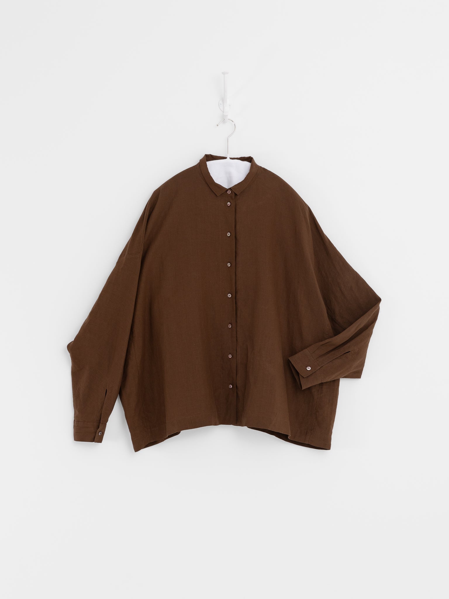 Arts & Science Granny Line Box Shirt in Light Brown - ARTS & SCIENCE at Worthwhile - shop TOP
