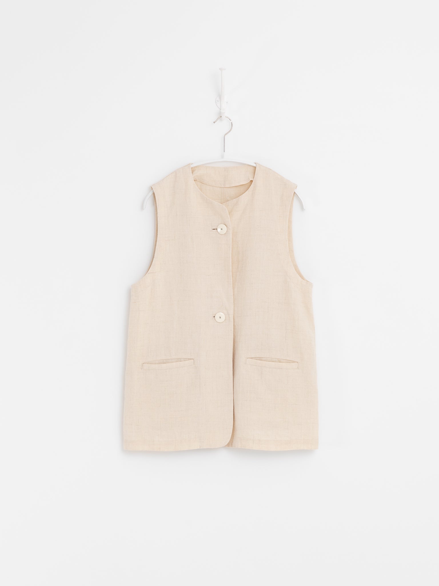 Arts & Science Crew Neck Vest in Natural - ARTS & SCIENCE at Worthwhile - shop VEST