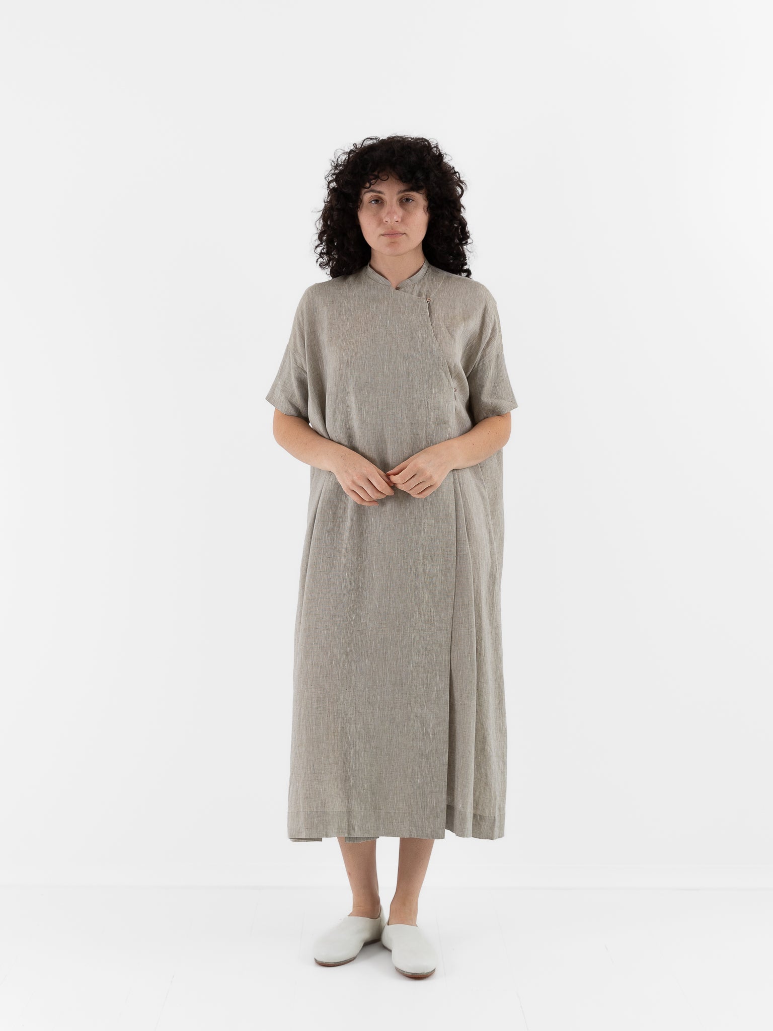 Arts & Science Ethnic Wrap Dress in Vintage Light Green - ARTS & SCIENCE at Worthwhile - shop DRESS
