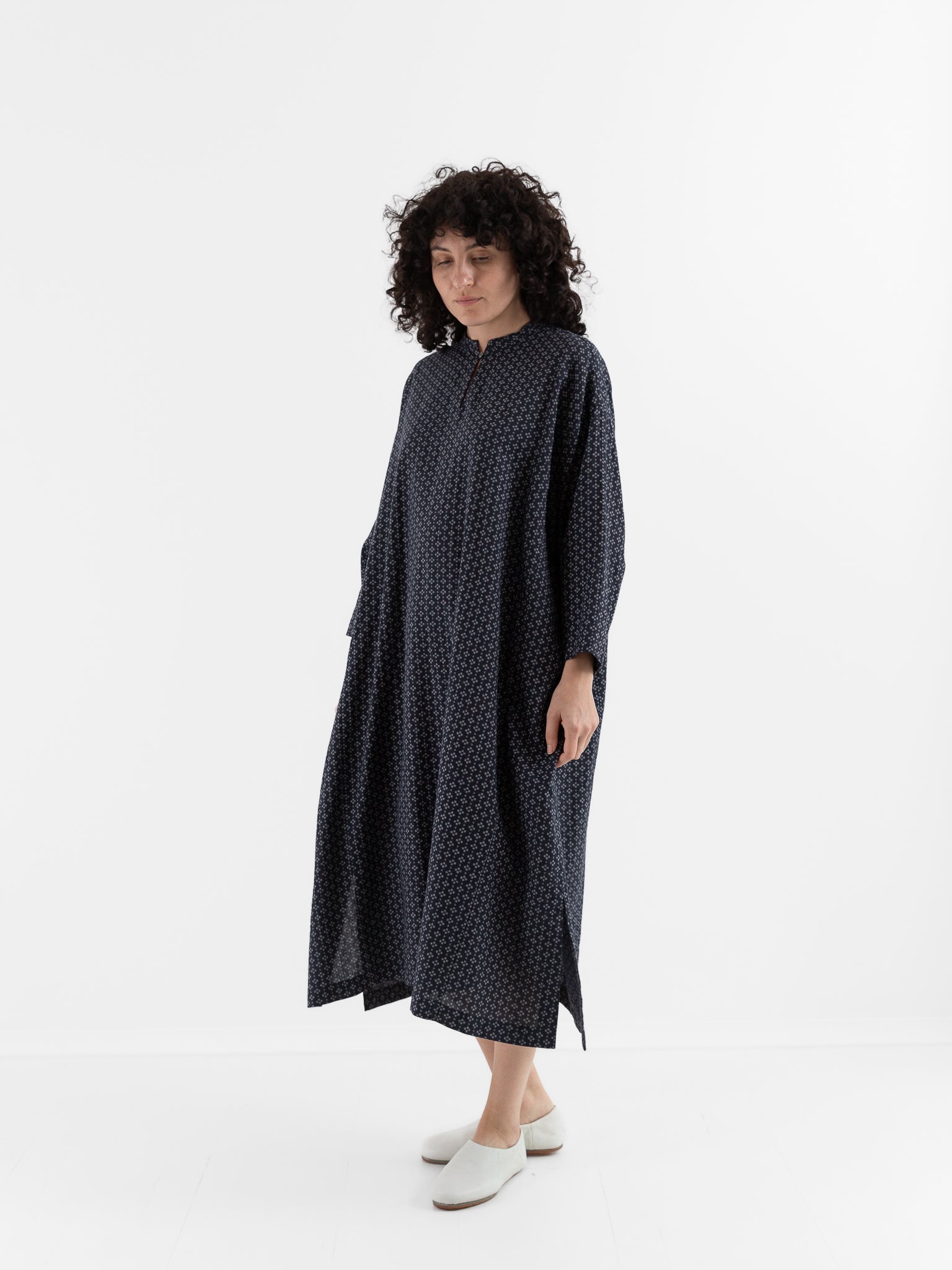Arts & Science Ethnic Line Dress in Dark Navy - ARTS & SCIENCE at Worthwhile - shop DRESS