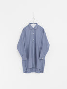 Arts & Science French Grandpa Long Shirt in Blue - ARTS & SCIENCE at Worthwhile - shop TOP