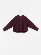 Arts & Science Big Yoke Shirt in Burgundy - ARTS & SCIENCE at Worthwhile - shop TOP