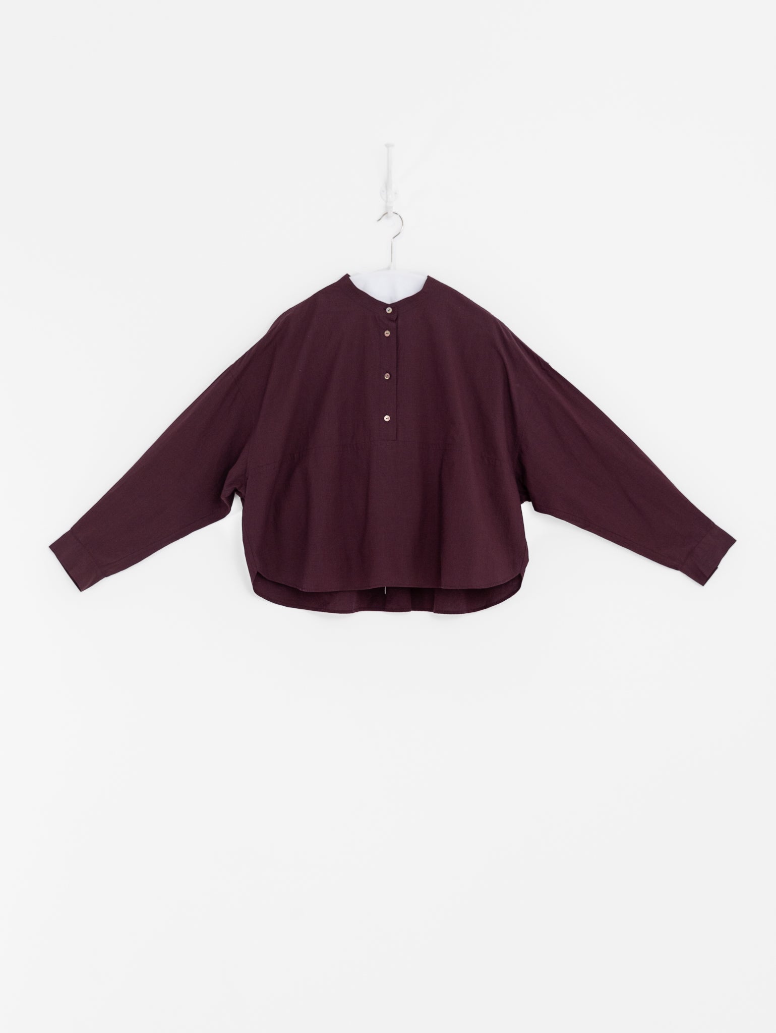 Arts & Science Big Yoke Shirt in Burgundy - ARTS & SCIENCE at Worthwhile - shop TOP