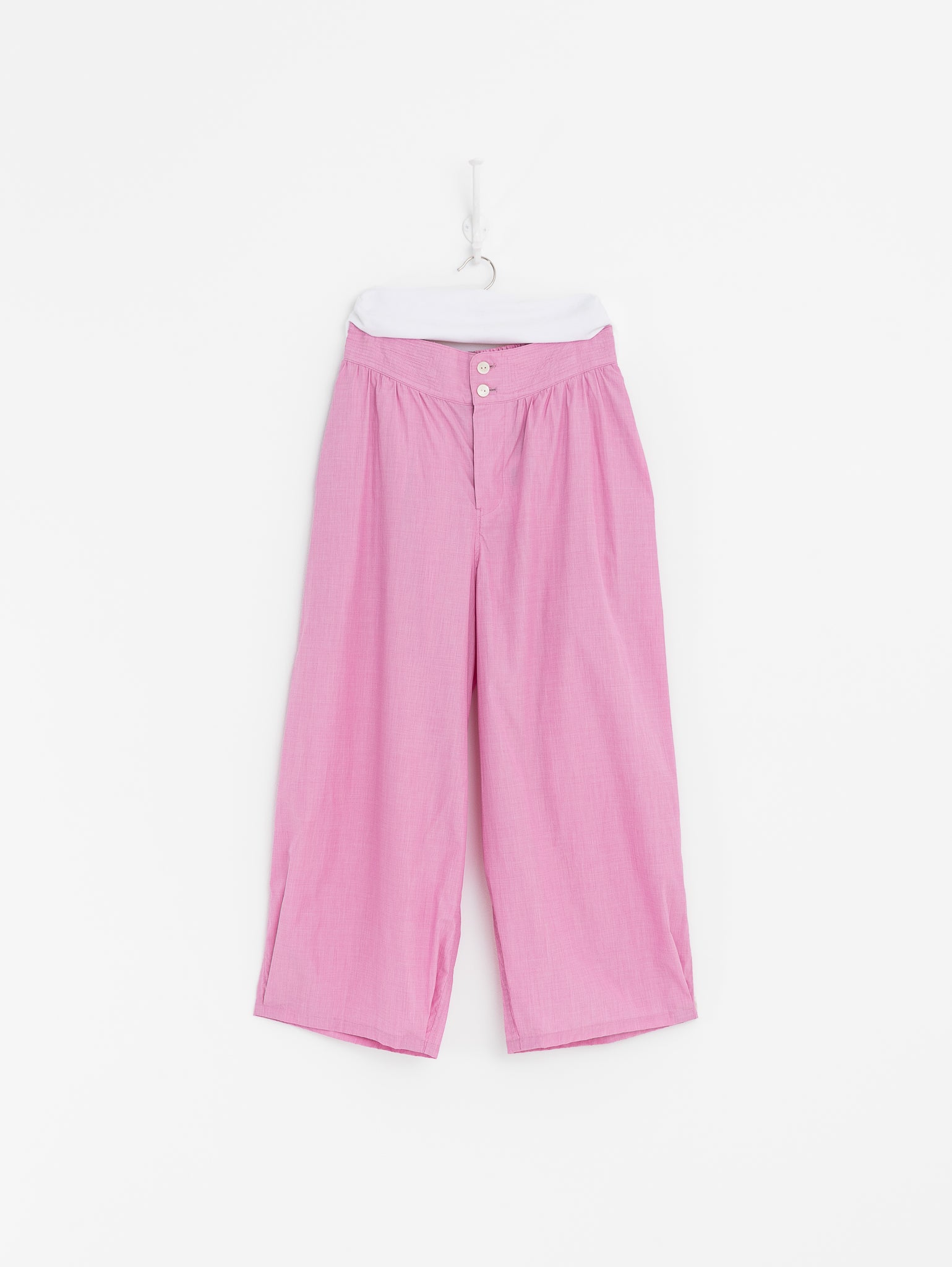 Arts & Science Stitch Belt Gather Pants in Pink - ARTS & SCIENCE at Worthwhile - shop PANT