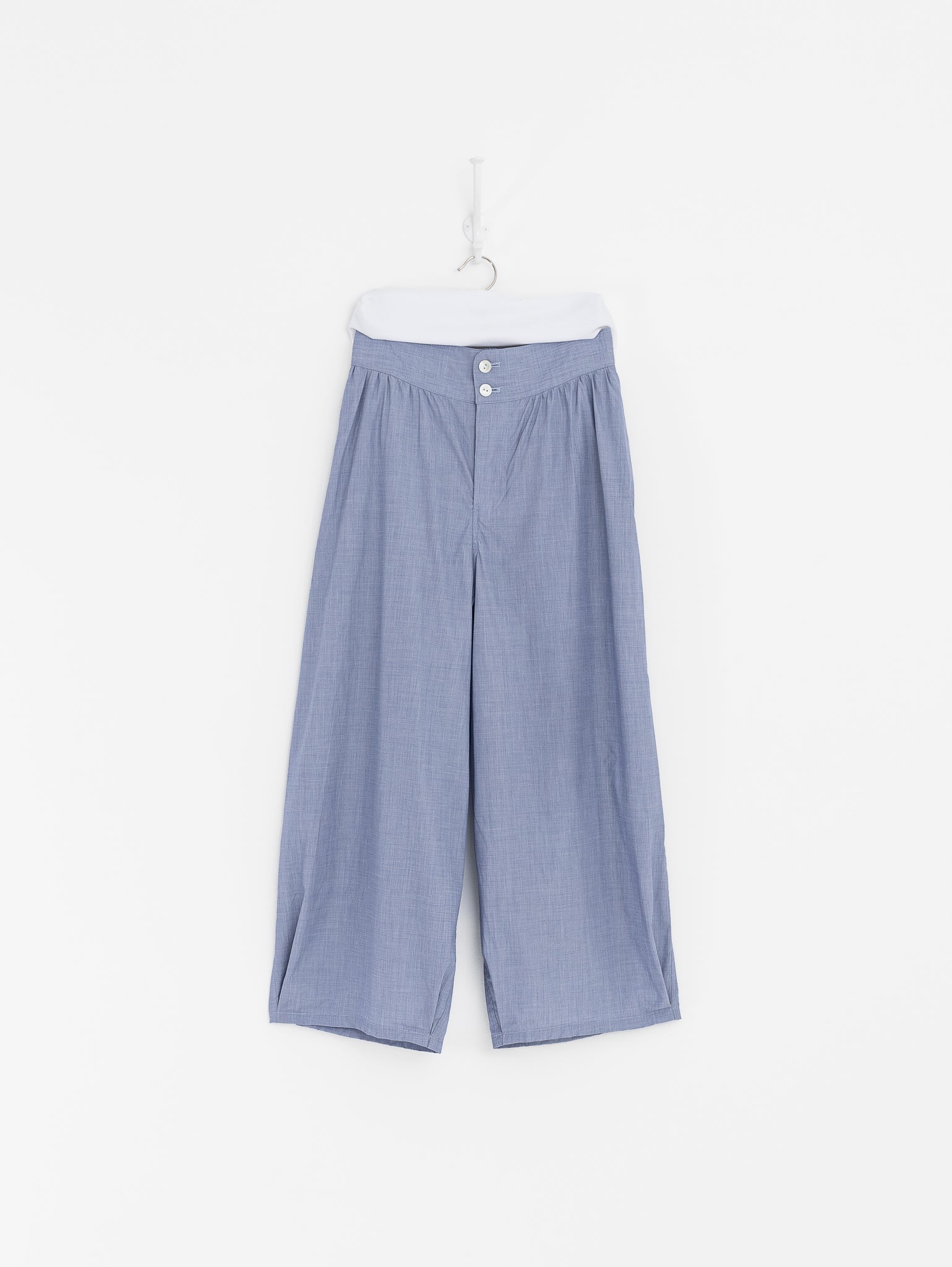 Arts & Science Stitch Belt Gather Pants in Blue - ARTS & SCIENCE at Worthwhile - shop PANT