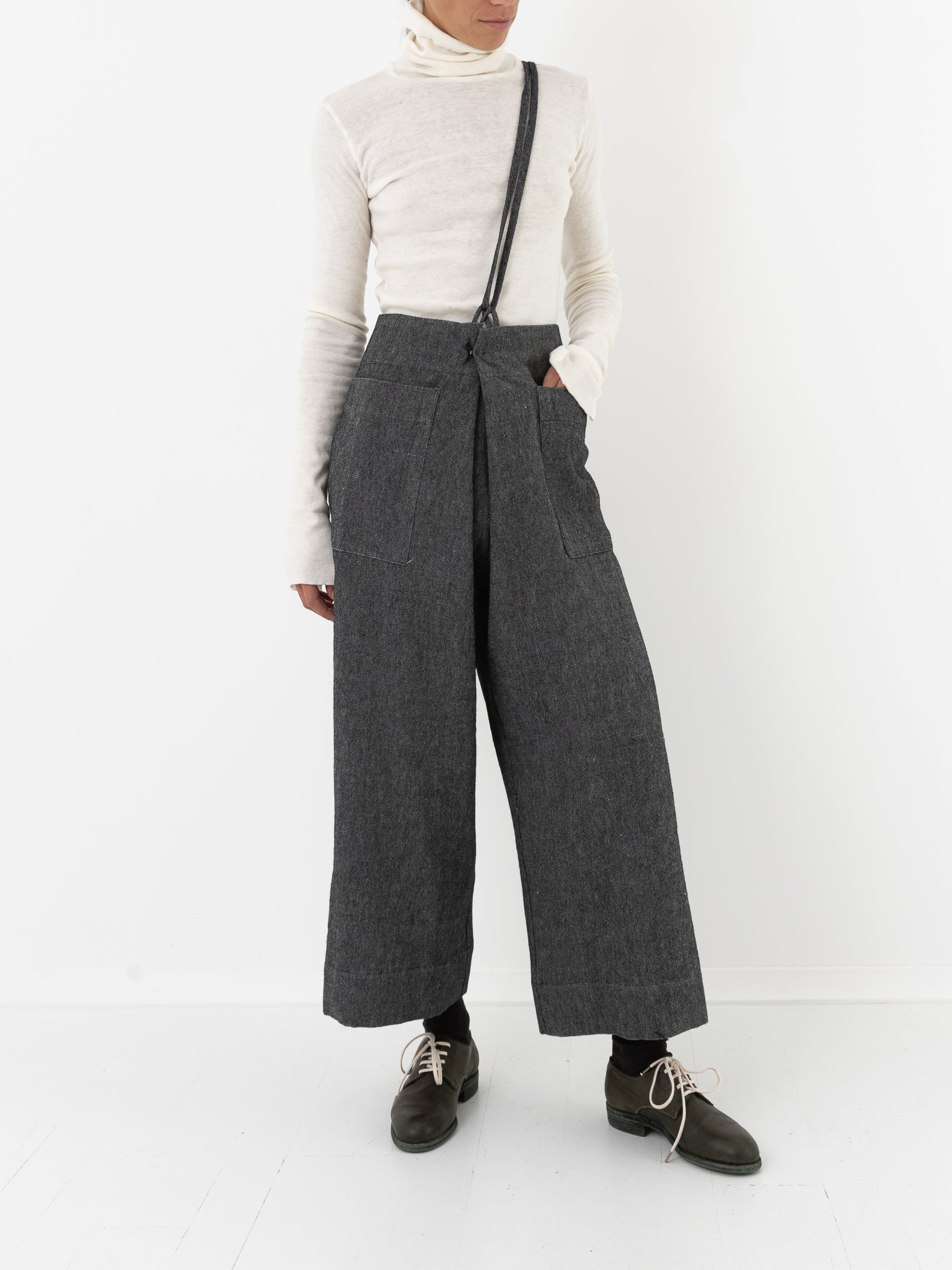 Atelier Suppan Apron Trousers 35 in Charcoal - ATELIER SUPPAN at Worthwhile - shop PANT