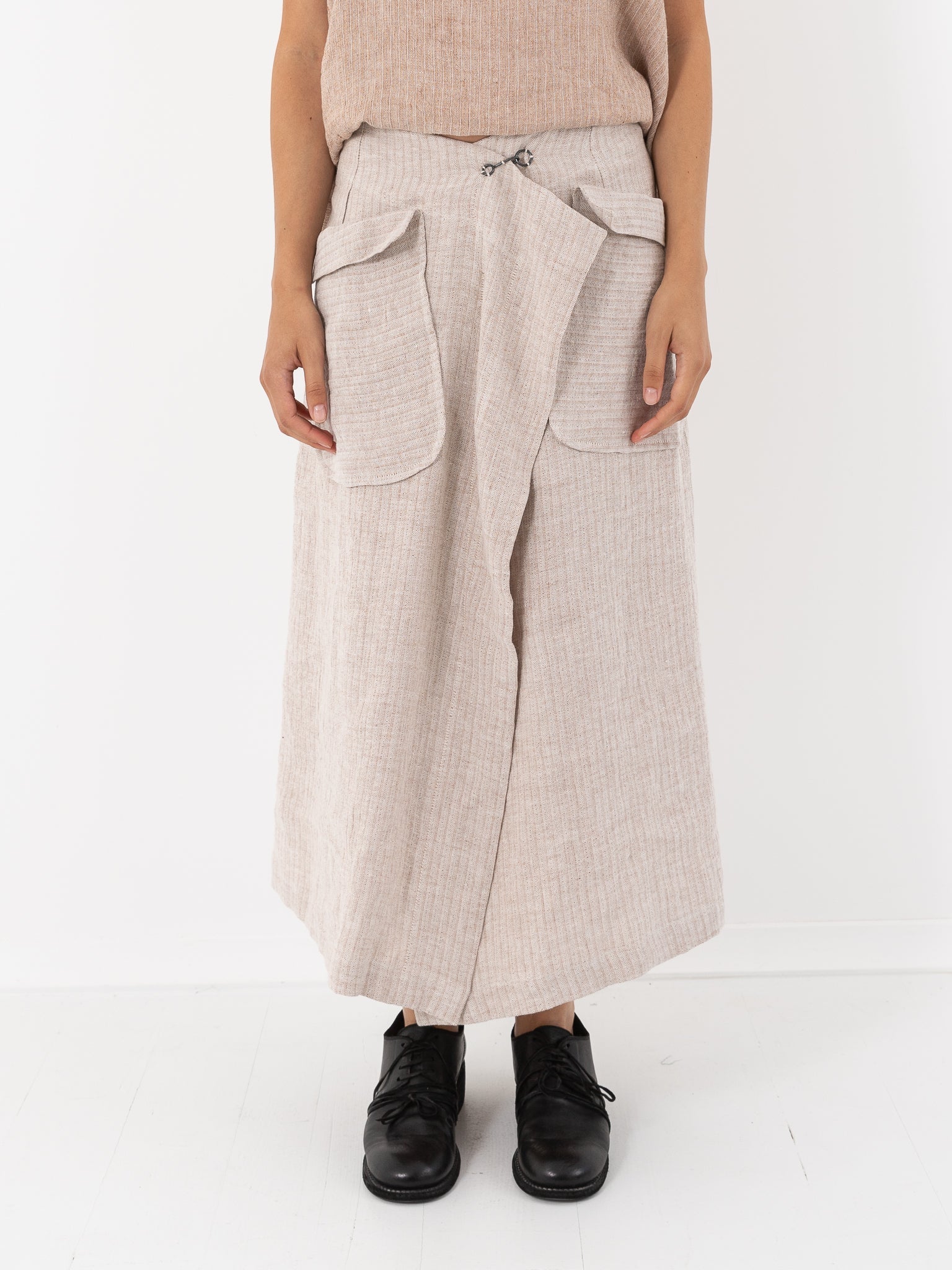 Atelier Suppan Round Hook Skirt, Natural - Worthwhile