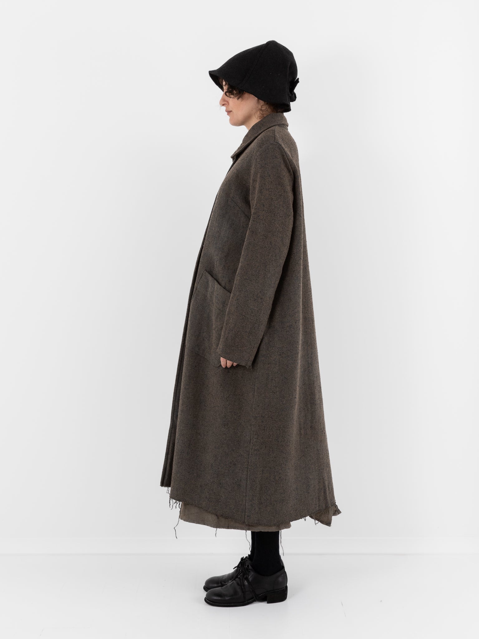 Atelier Suppan Long Coat 27 in Hand Dye/Green - ATELIER SUPPAN at Worthwhile - shop COAT