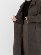 Atelier Suppan Long Coat 27 in Hand Dye/Green - ATELIER SUPPAN at Worthwhile - shop COAT