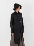Atelier Suppan Long Shirt 52 in Hand Dye/Dark - ATELIER SUPPAN at Worthwhile - shop TOP