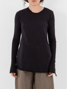 Atelier Suppan Wool Tee 57 in Hand Dye/Dark - ATELIER SUPPAN at Worthwhile - shop TOP