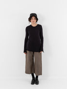 Atelier Suppan Wool Tee 57 in Hand Dye/Dark - ATELIER SUPPAN at Worthwhile - shop TOP