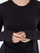 Atelier Suppan Wool Tee 57 in Hand Dye/Dark - ATELIER SUPPAN at Worthwhile - shop TOP