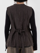 Atelier Suppan Handwoven Sleeveless Jacket 34 in Hand Dye Stripe - ATELIER SUPPAN at Worthwhile - shop JACKET