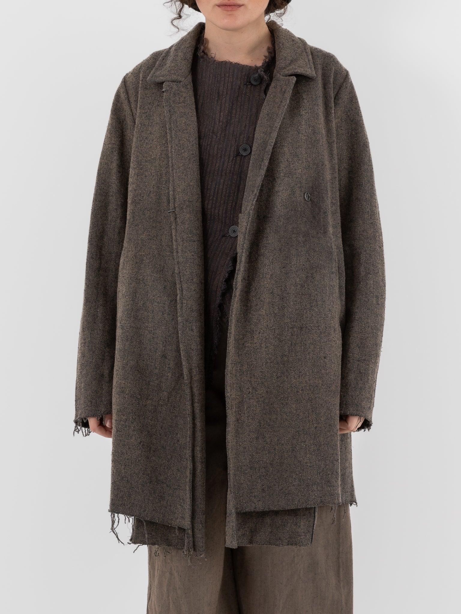 Atelier Suppan Short Coat 28 in Hand Dye/Green - ATELIER SUPPAN at Worthwhile - shop COAT