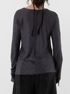 Atelier Suppan Linen Tee in 59 in Hand Dye Grey - ATELIER SUPPAN at Worthwhile - shop TOP