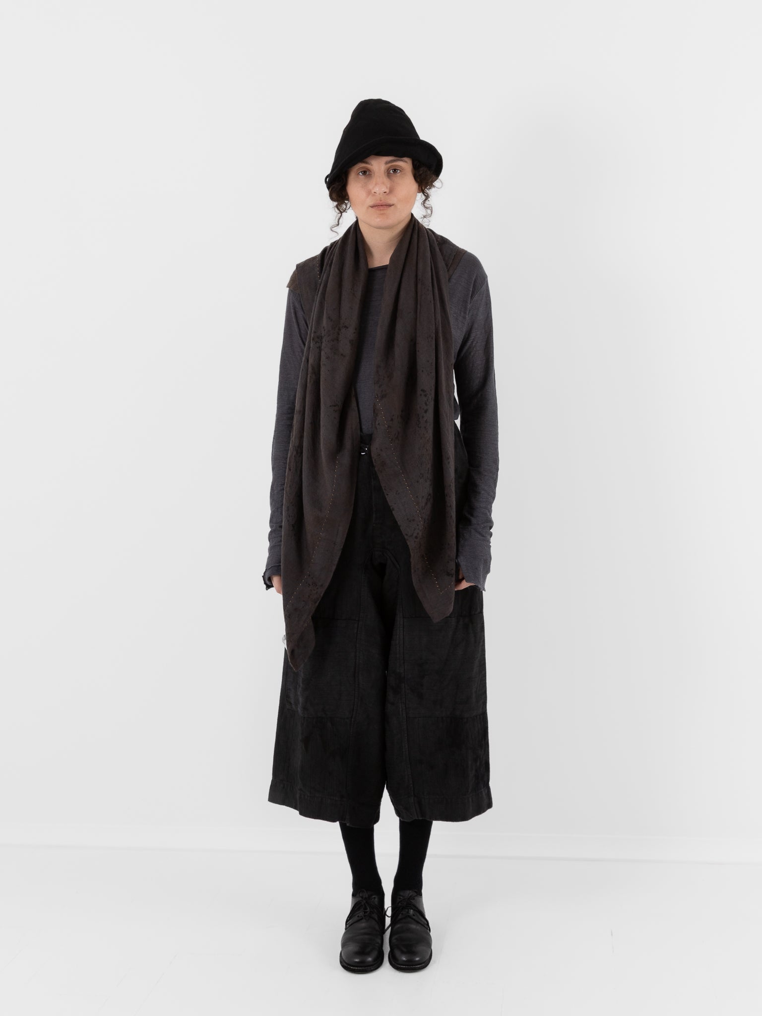 Atelier Suppan Hand Stitched Scarf 60 in Hand Dye - ATELIER SUPPAN at Worthwhile - shop SCARF