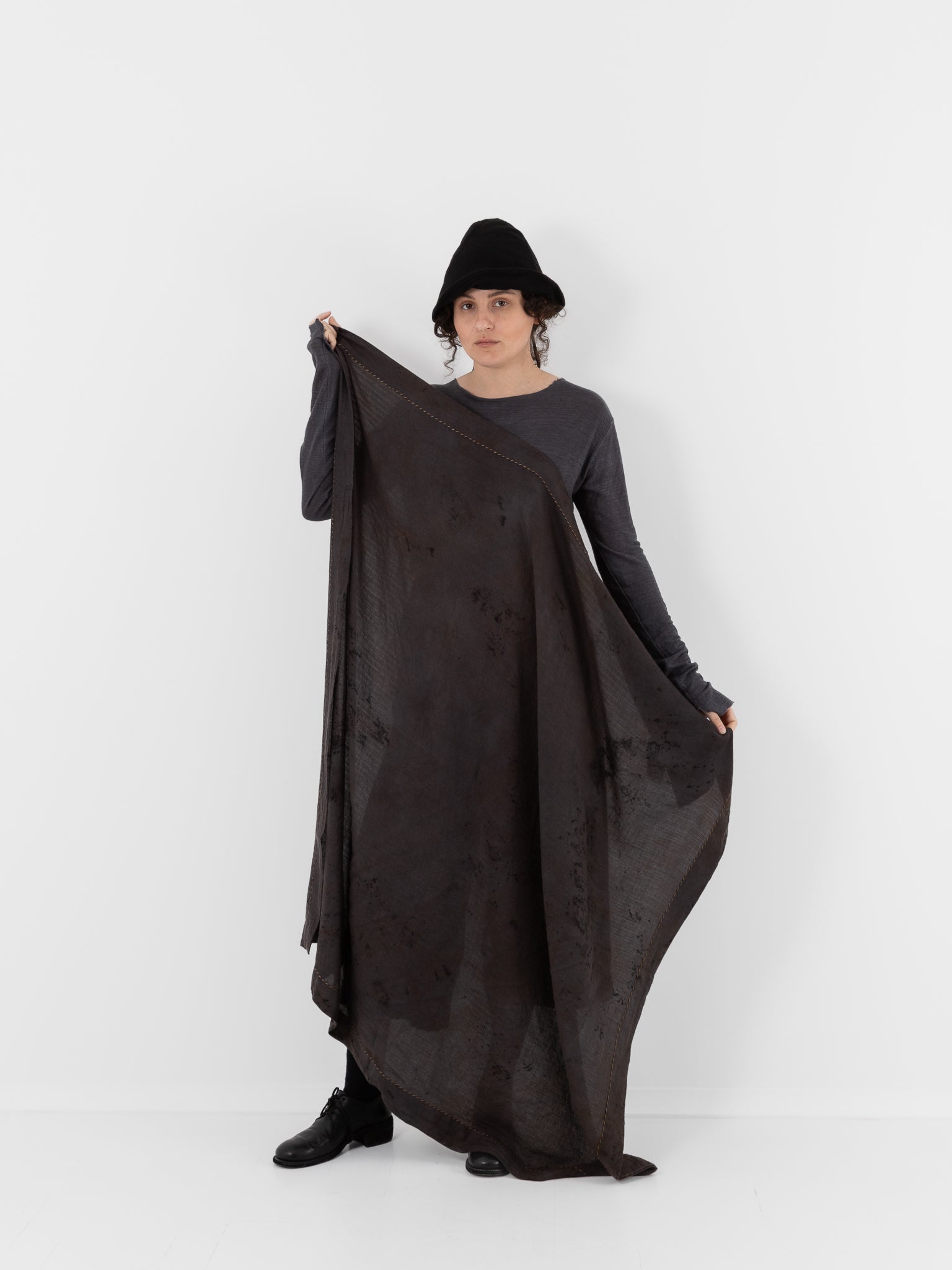 Atelier Suppan Hand Stitched Scarf 60 in Hand Dye - ATELIER SUPPAN at Worthwhile - shop SCARF