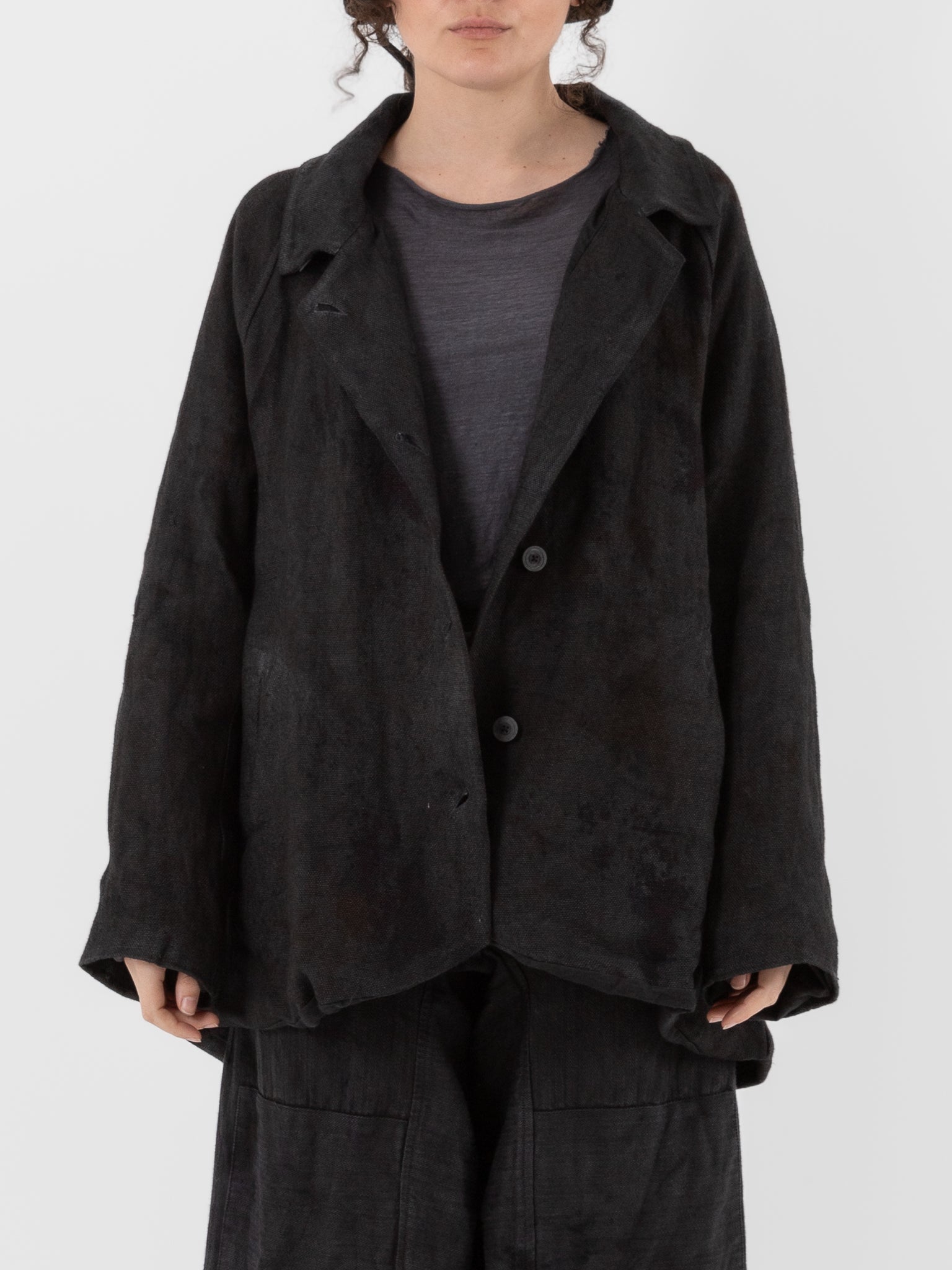 Atelier Suppan Raglan Jacket 29 in Hand Dye/Dark - ATELIER SUPPAN at Worthwhile - shop JACKET