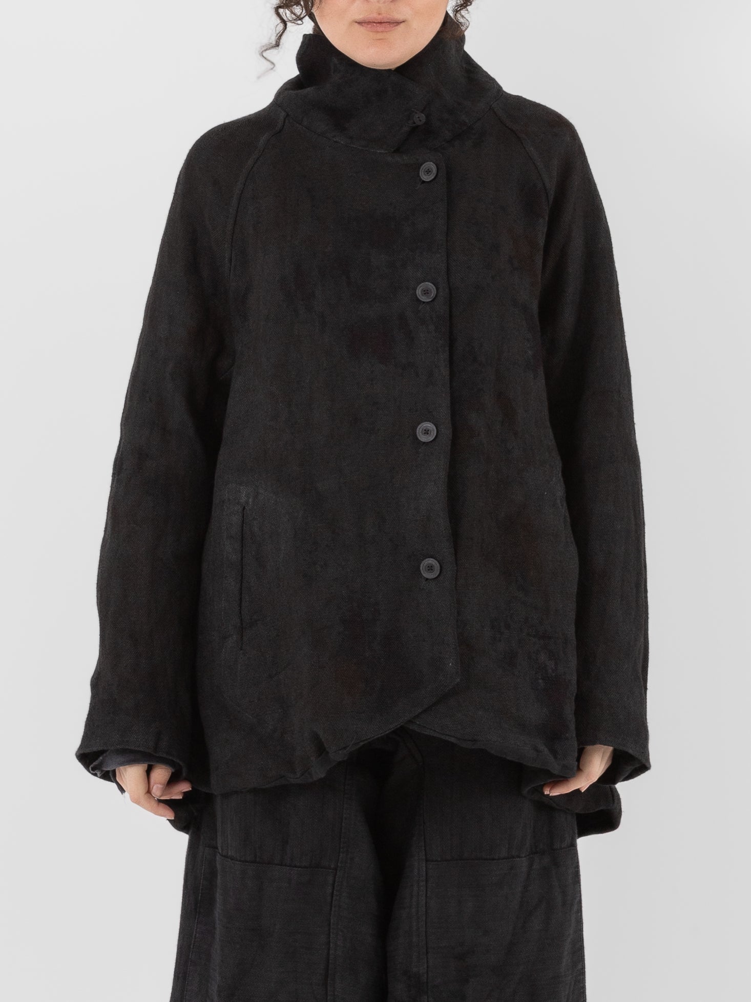 Atelier Suppan Raglan Jacket 29 in Hand Dye/Dark - ATELIER SUPPAN at Worthwhile - shop JACKET