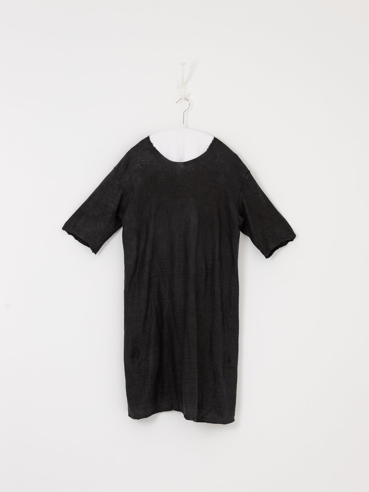 Atelier Suppan Long Linen Tee Shirt 66 in Black - ATELIER SUPPAN at Worthwhile - shop TOP