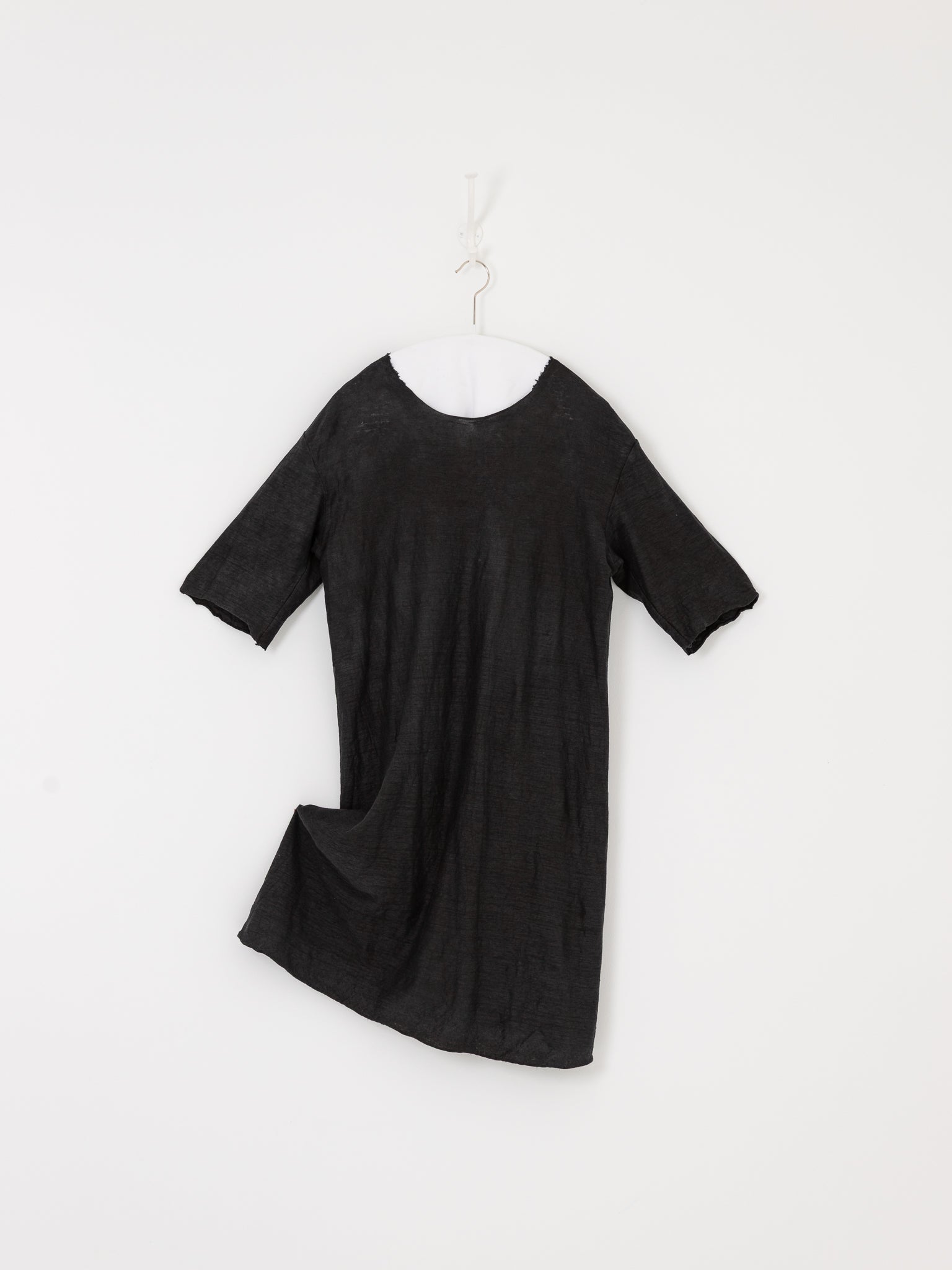 Atelier Suppan Long Linen Tee Shirt 66 in Black - ATELIER SUPPAN at Worthwhile - shop TOP