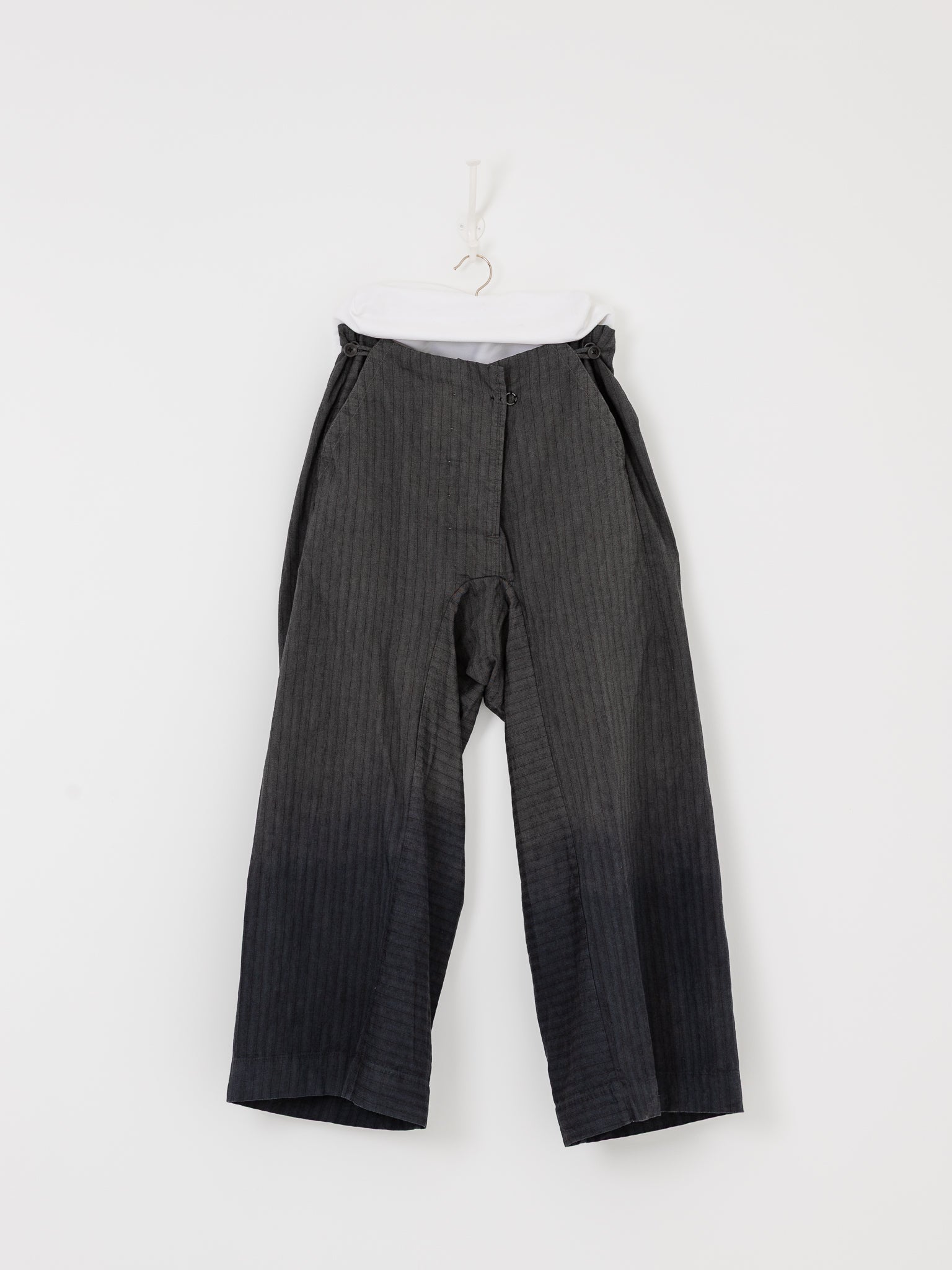 Atelier Suppan Striped Trousers 44 in Grey Blue - ATELIER SUPPAN at Worthwhile - shop PANT