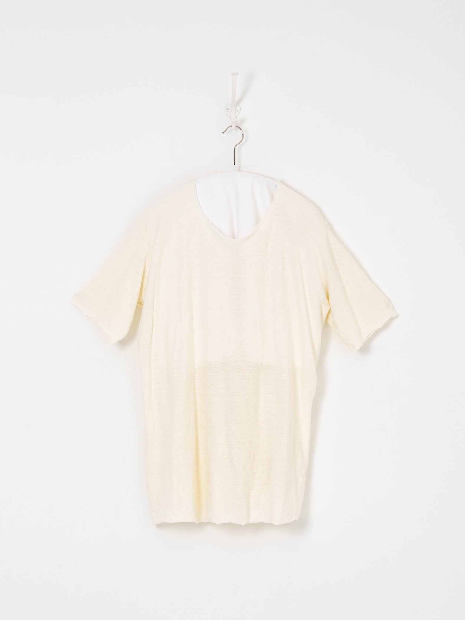 Atelier Suppan Linen Tee Shirt 64 in White - ATELIER SUPPAN at Worthwhile - shop TOP