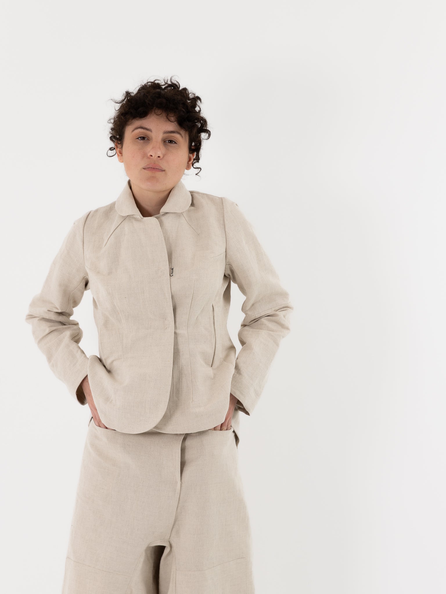 Atelier Suppan Toile Jacket 35 in White - ATELIER SUPPAN at Worthwhile - shop JACKET