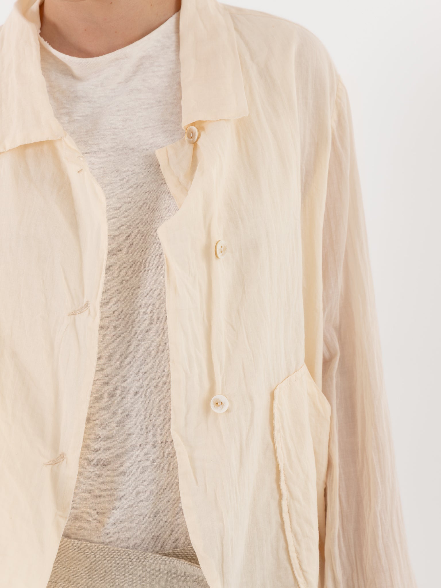 Atelier Suppan Shirt 52 in Off White - ATELIER SUPPAN at Worthwhile - shop JACKET