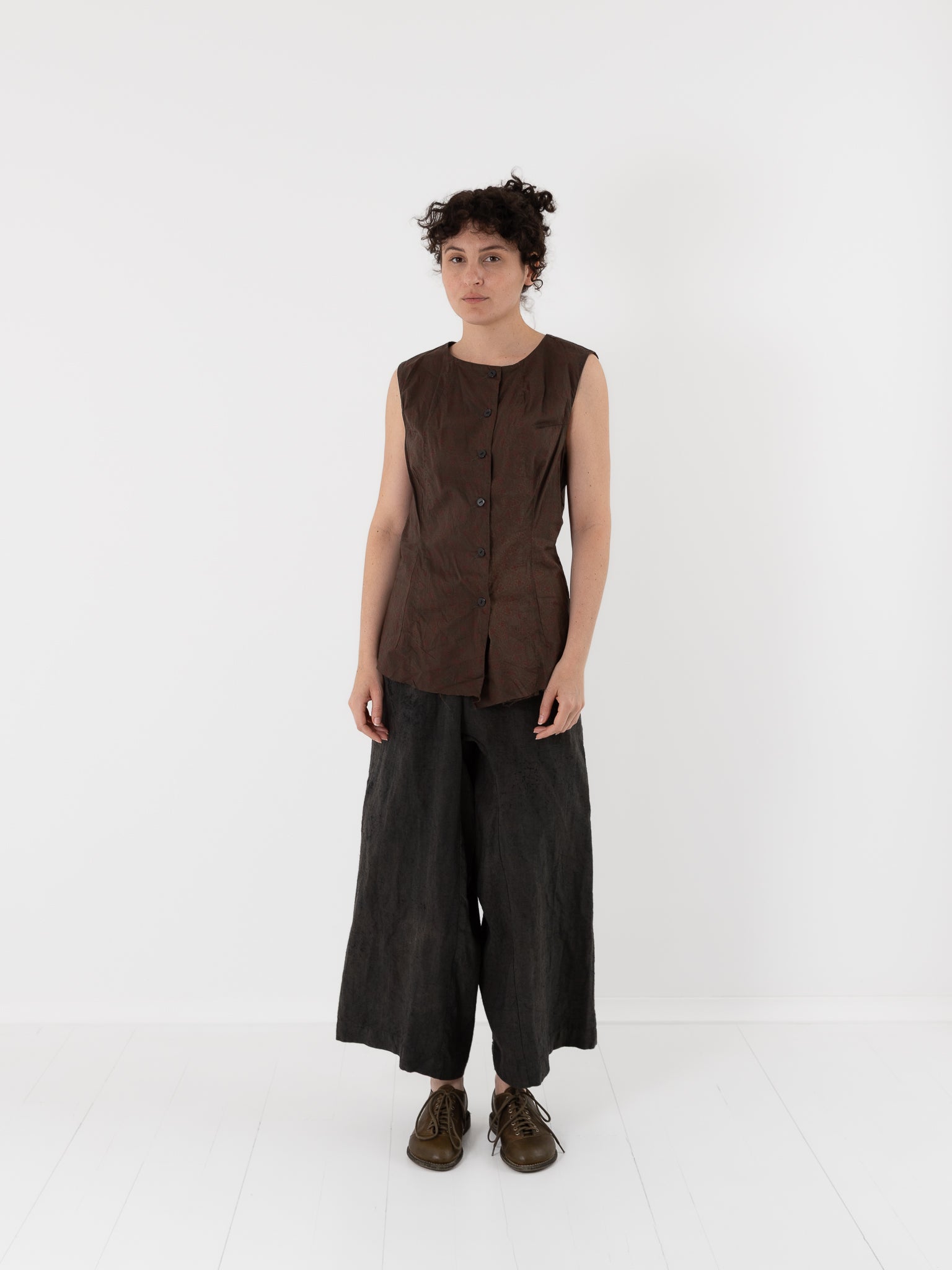 Atelier Suppan Round Hook Trousers 09 in Blue Green - ATELIER SUPPAN at Worthwhile - shop PANT