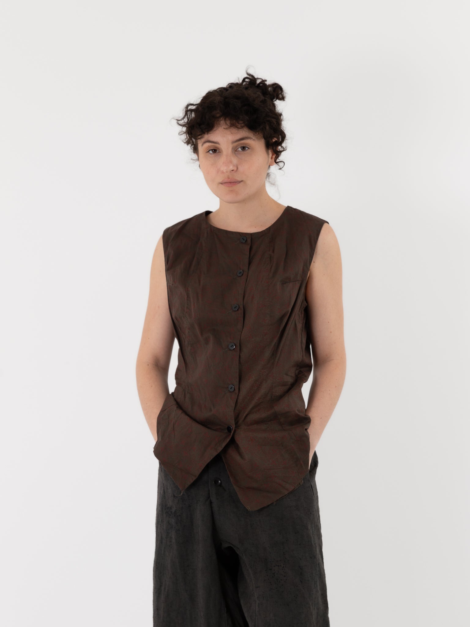 Atelier Suppan Printed Top 57 in Overdye - ATELIER SUPPAN at Worthwhile - shop TOP