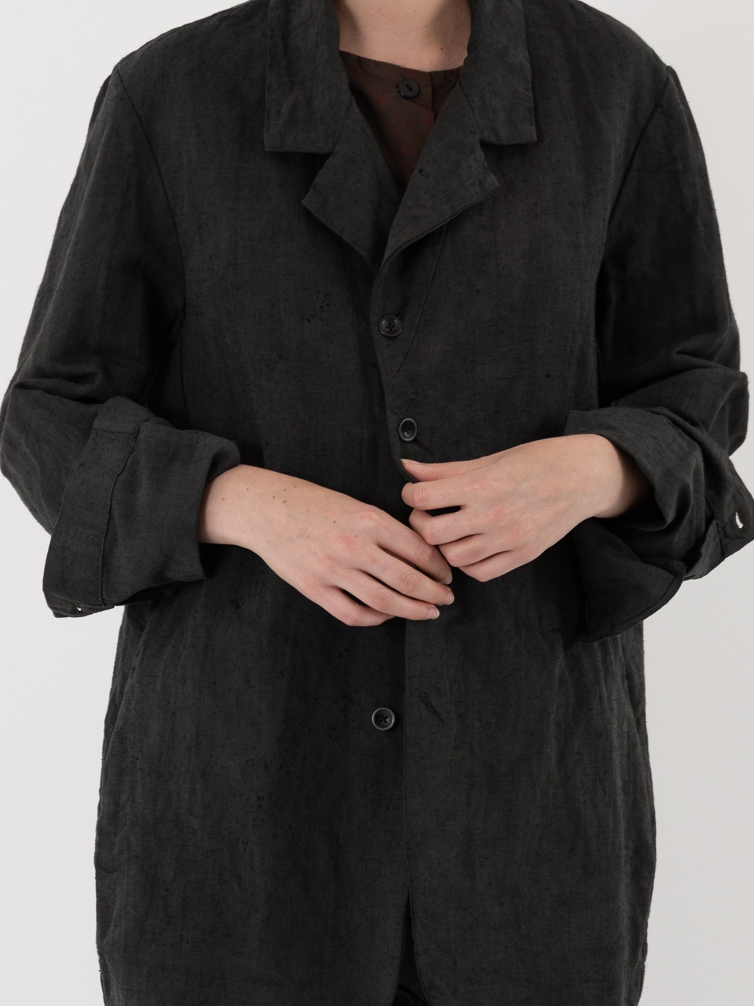 Atelier Suppan Hemp Jacket 01 in Blue Green - ATELIER SUPPAN at Worthwhile - shop JACKET