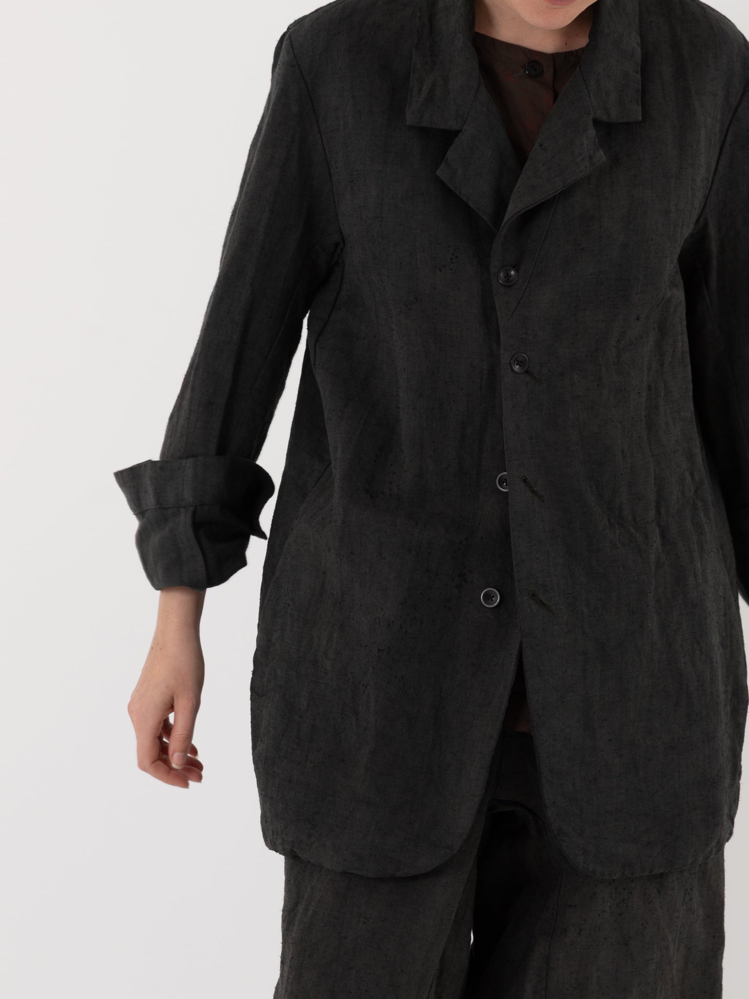 Atelier Suppan Hemp Jacket 01 in Blue Green - ATELIER SUPPAN at Worthwhile - shop JACKET