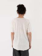 Atelier Suppan Linen Tee Shirt 64 in White - ATELIER SUPPAN at Worthwhile - shop TOP