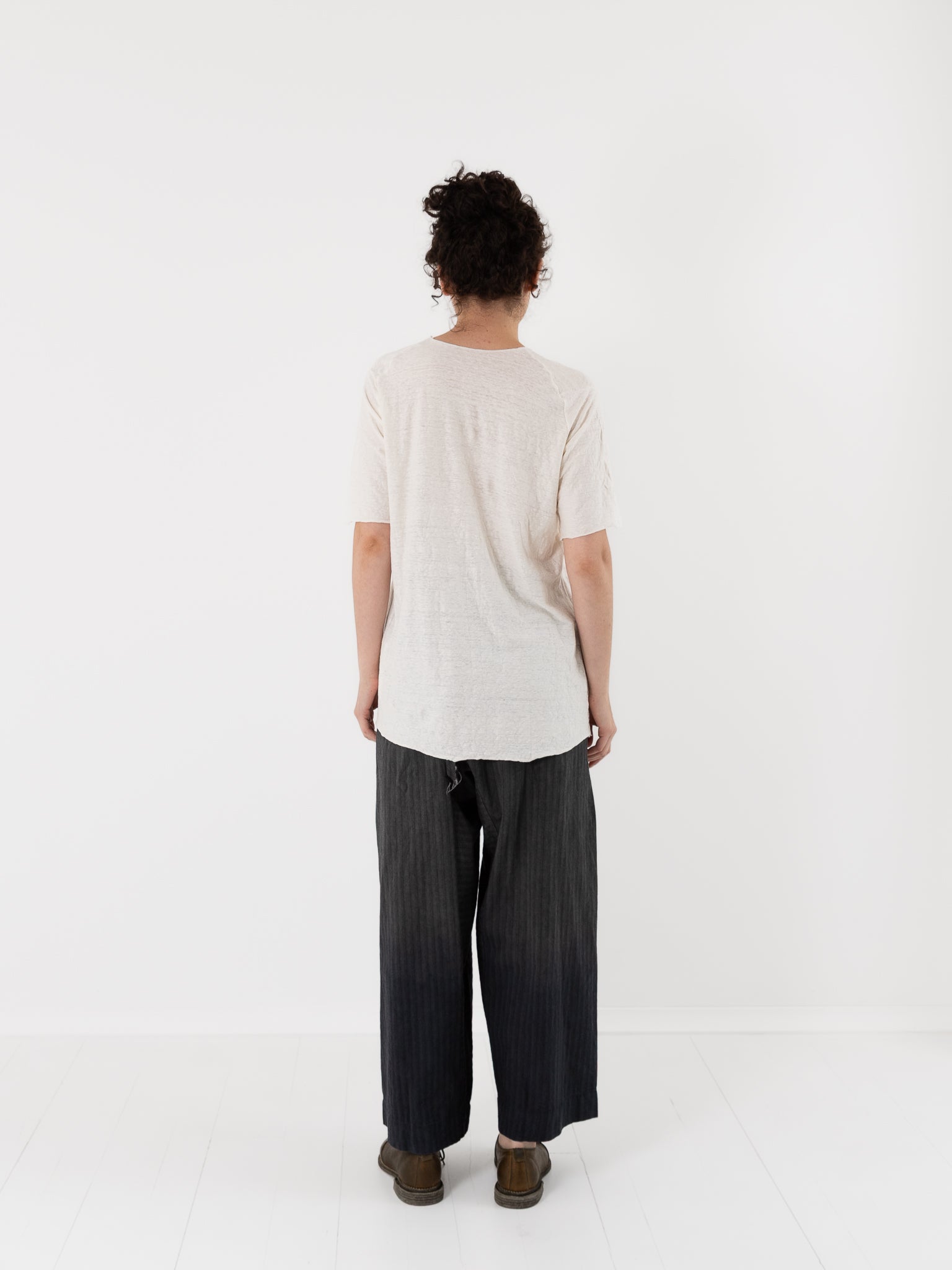 Atelier Suppan Linen Tee Shirt 64 in White - ATELIER SUPPAN at Worthwhile - shop TOP