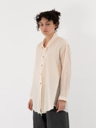Atelier Suppan Front Double Shirt 53 in Off White - ATELIER SUPPAN at Worthwhile - shop TOP