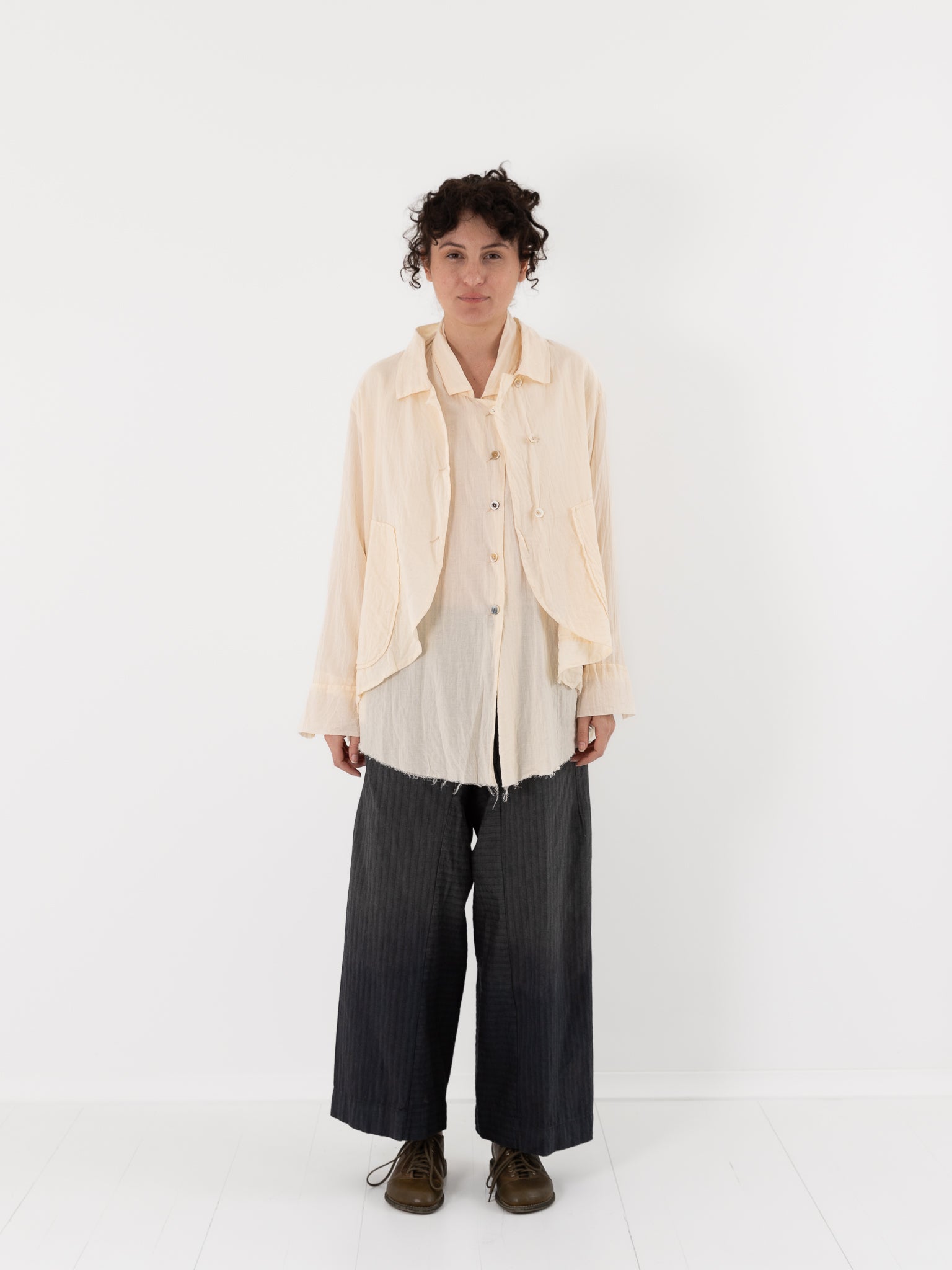 Atelier Suppan Shirt 52 in Off White - ATELIER SUPPAN at Worthwhile - shop JACKET