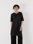 Atelier Suppan Long Linen Tee Shirt 66 in Black - ATELIER SUPPAN at Worthwhile - shop TOP